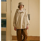 Unisex Jacket Retro Hooded Coat Top Leisure Loose Jacket